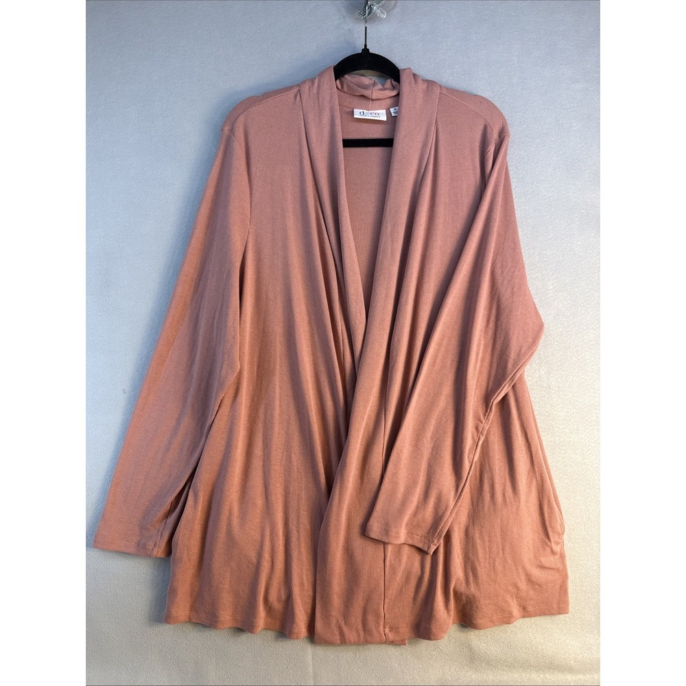 Demin‎ & Company Cardigan, 3/4 Sleeves, Pockets, Open Front